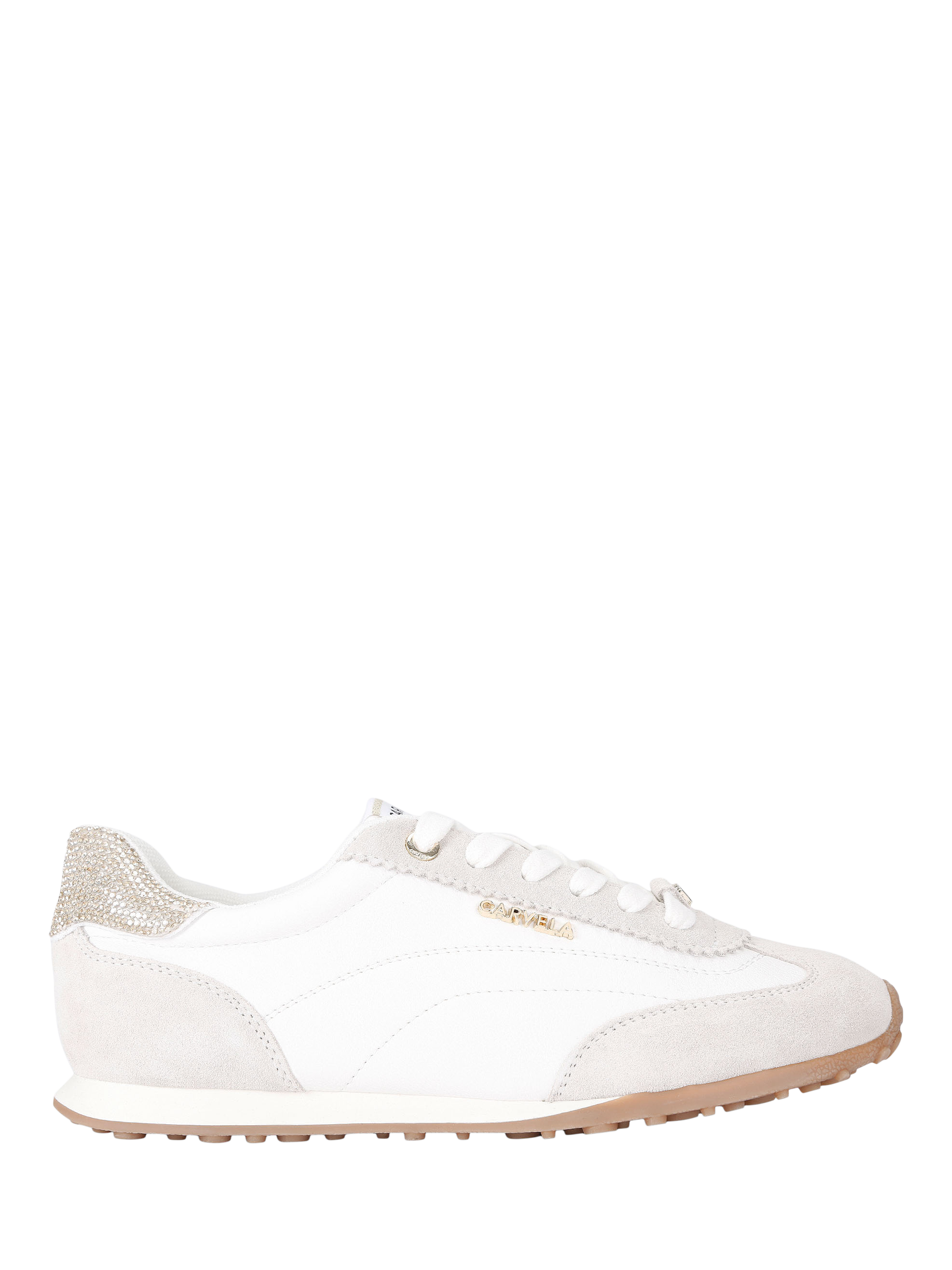 Product image 1 of 4, which shows Carvela Martina Lace Up Trainers, White, 3
