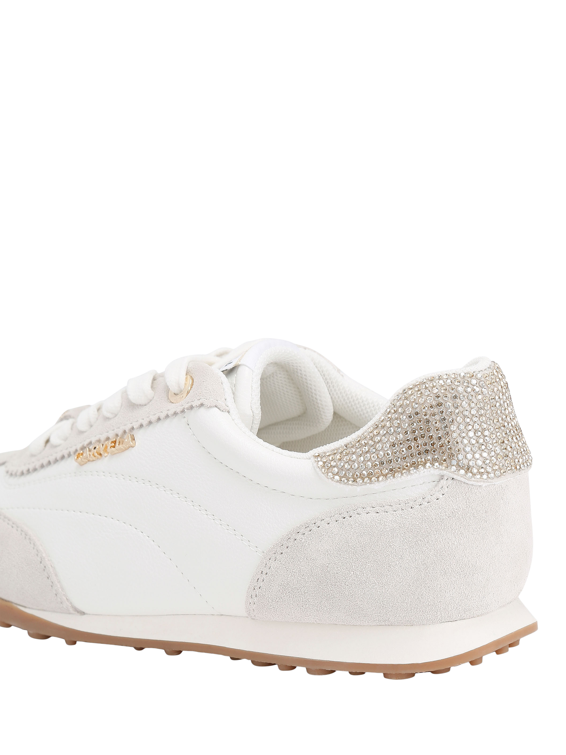 Product image 4 of 4, which shows Carvela Martina Lace Up Trainers, White, 3