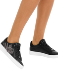Carvela Mortella Jewel Patch Lace Up Trainers, Black