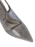 Carvela Positano Vinyl Jewelled Court Shoes, Gunmetal