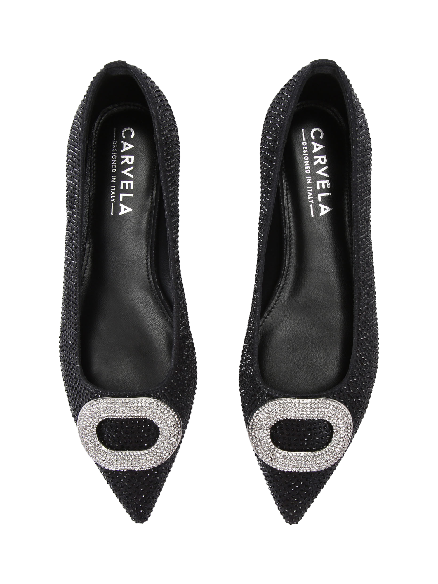 Product image 3 of 5, which shows Carvela Rimini Court Shoes, Black, 3