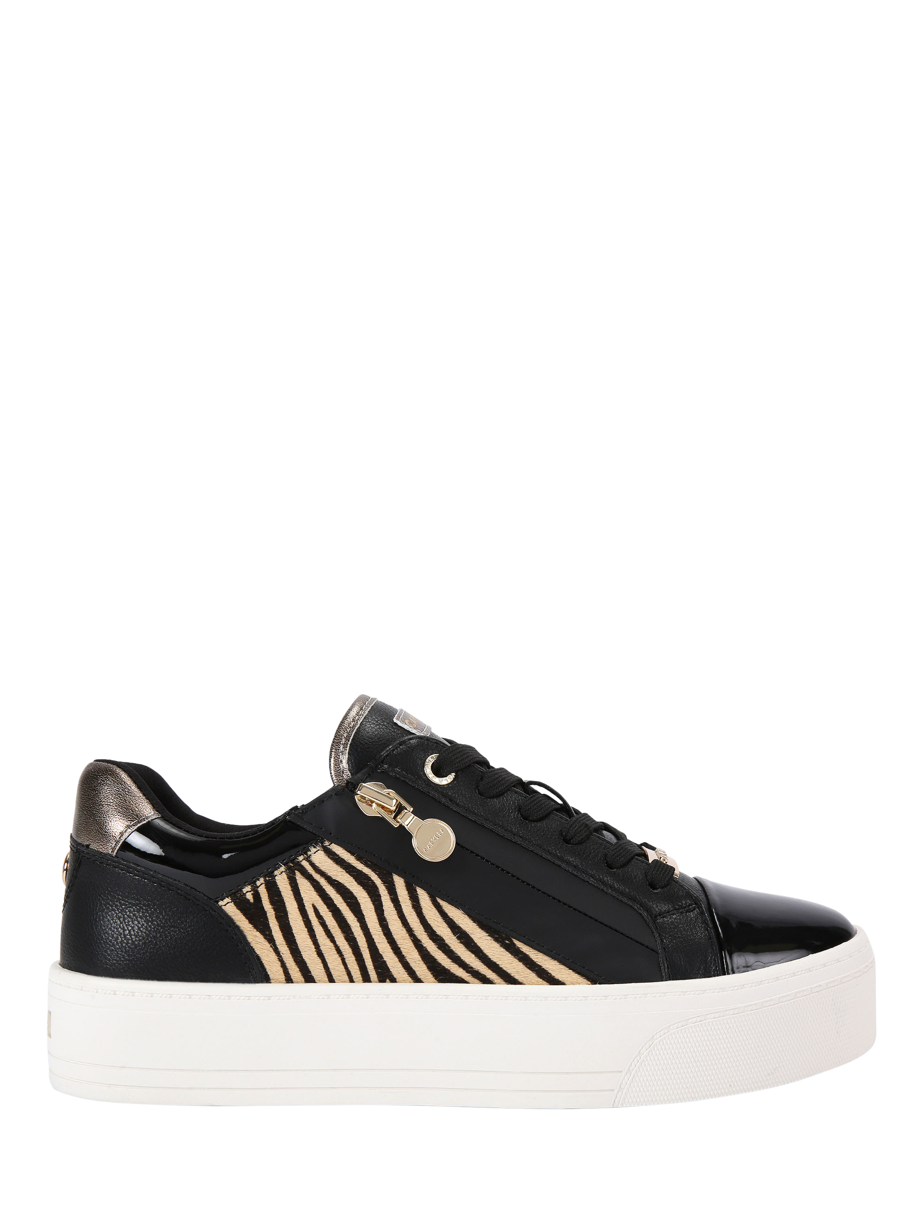Carvela Statement Zip Trainers, Black/Multi