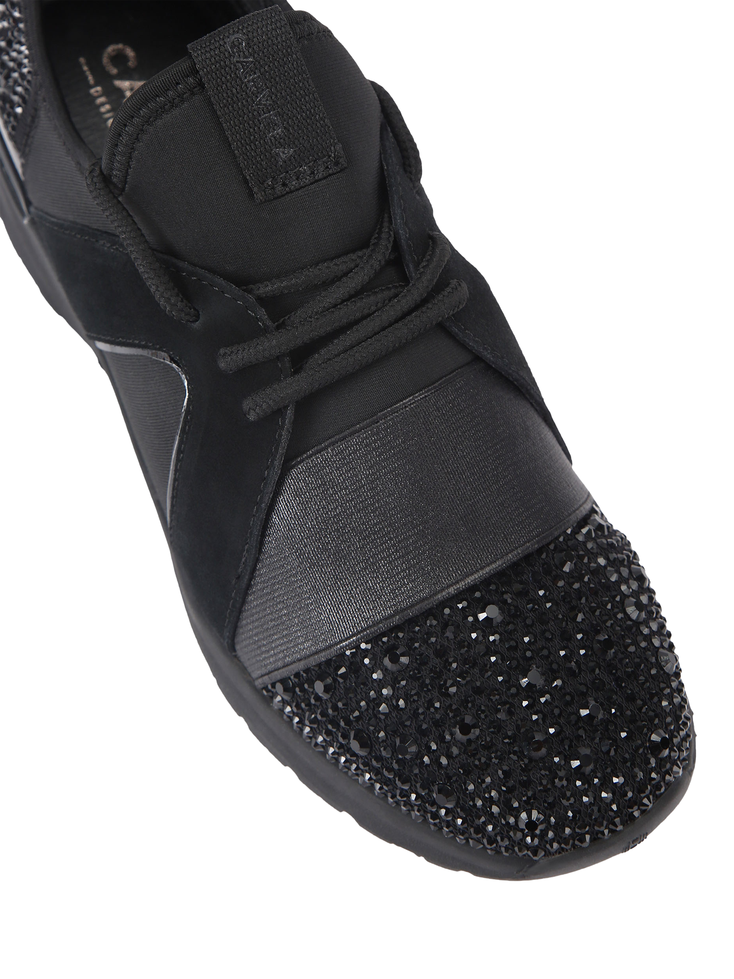 Product image 5 of 5, which shows Carvela Tempo Lace Up Trainers, Black, 3