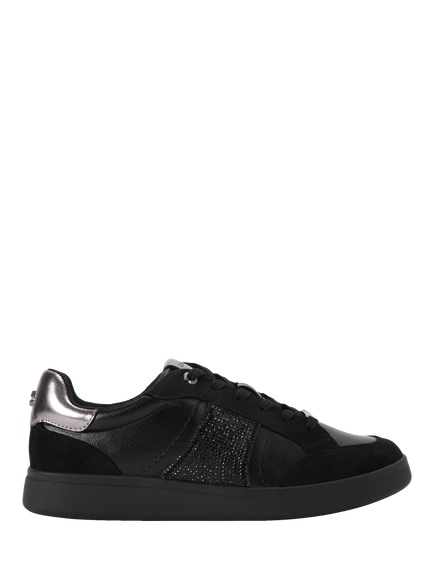 Carvela Veneto Lace Up Trainers, Black