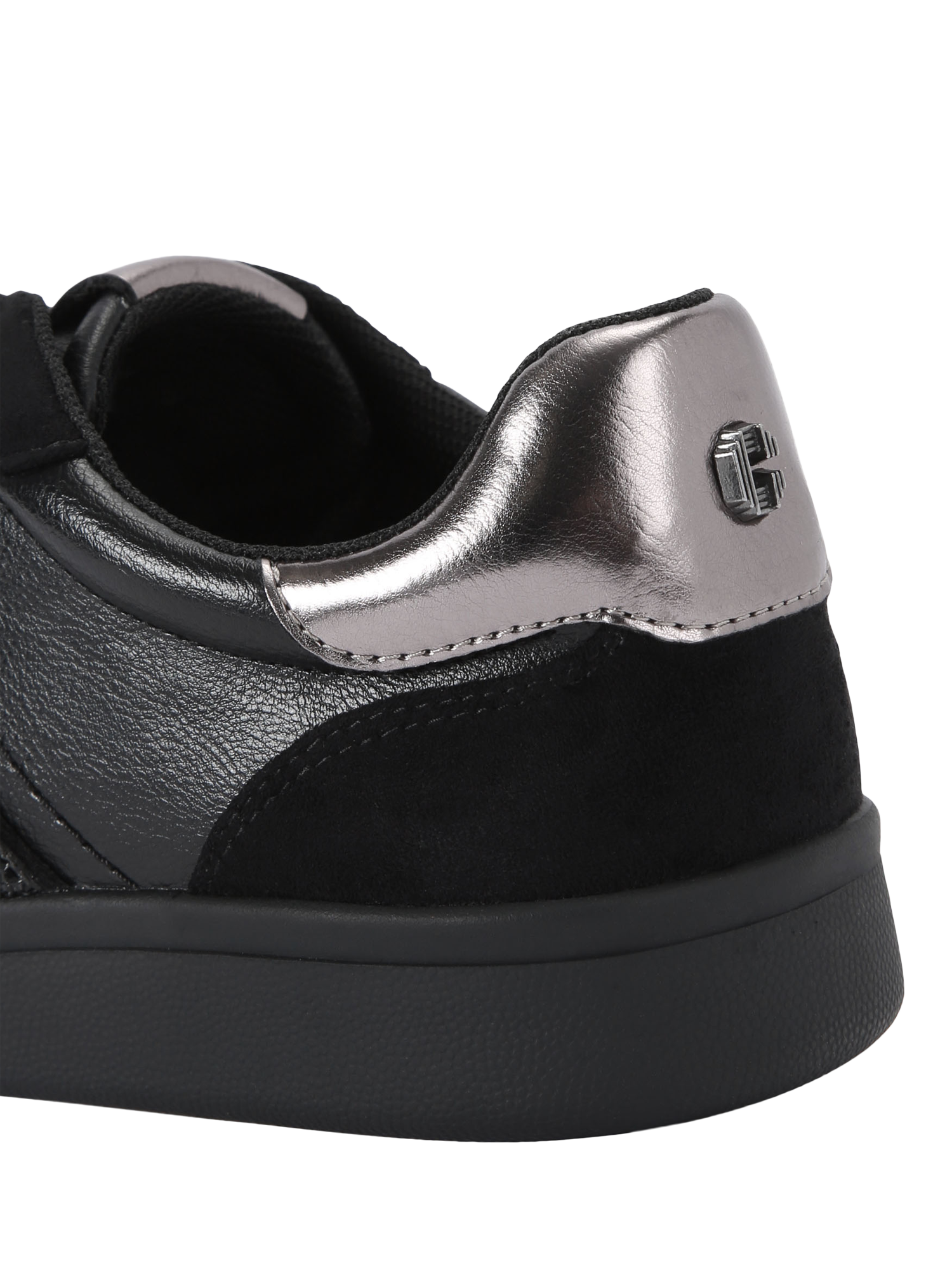 Product image 4 of 5, which shows Carvela Veneto Lace Up Trainers, Black, 3