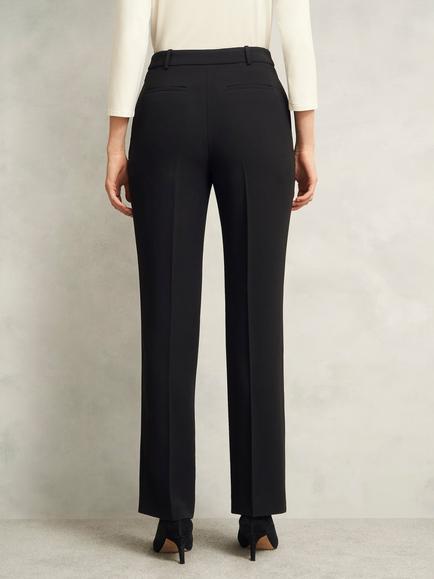 Hobbs Rae Straight Tailored Trousers, Black - view 2, Black