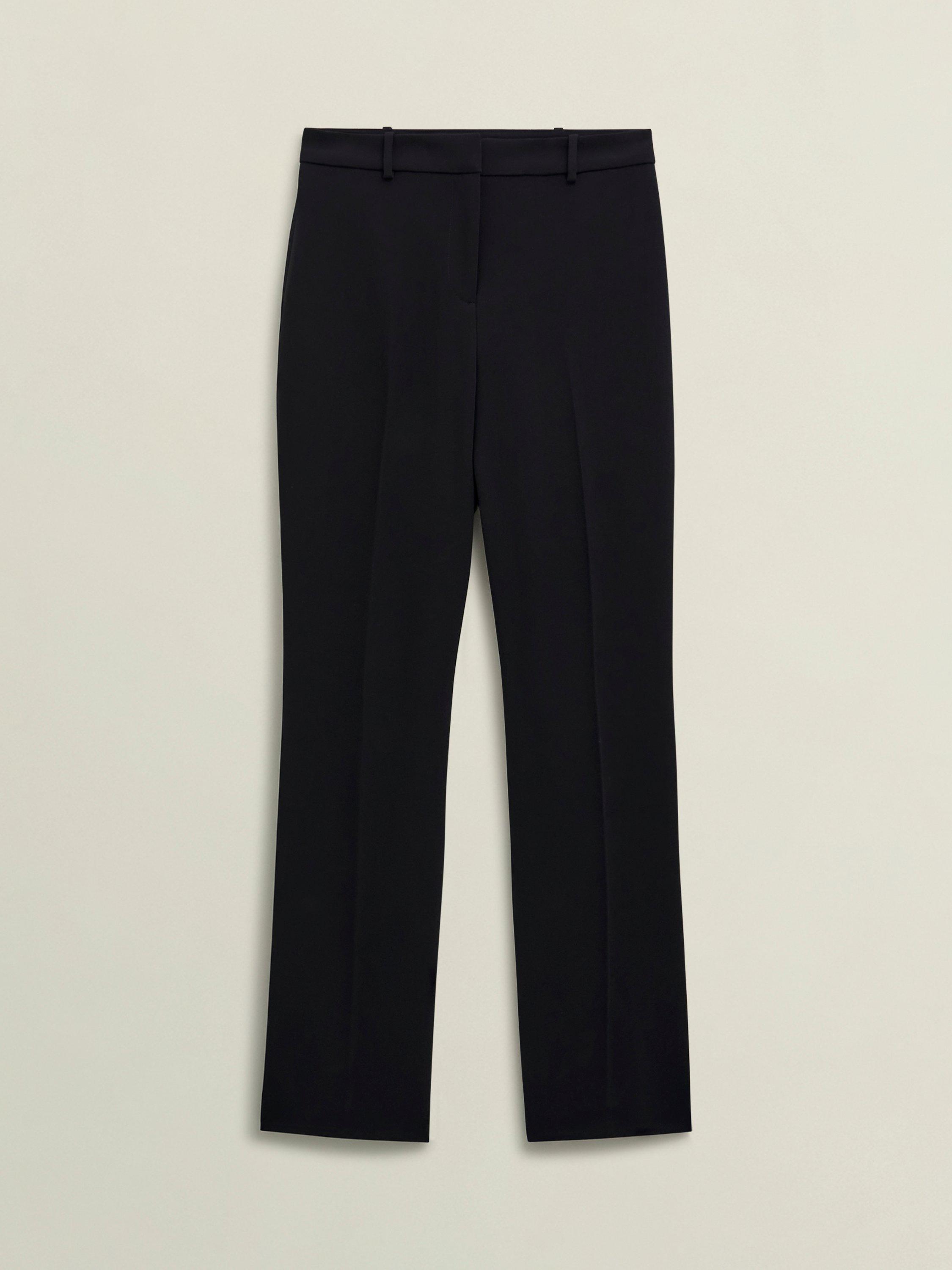 Product image 4 of 6, which shows Hobbs Rae Straight Tailored Trousers, Black, 10