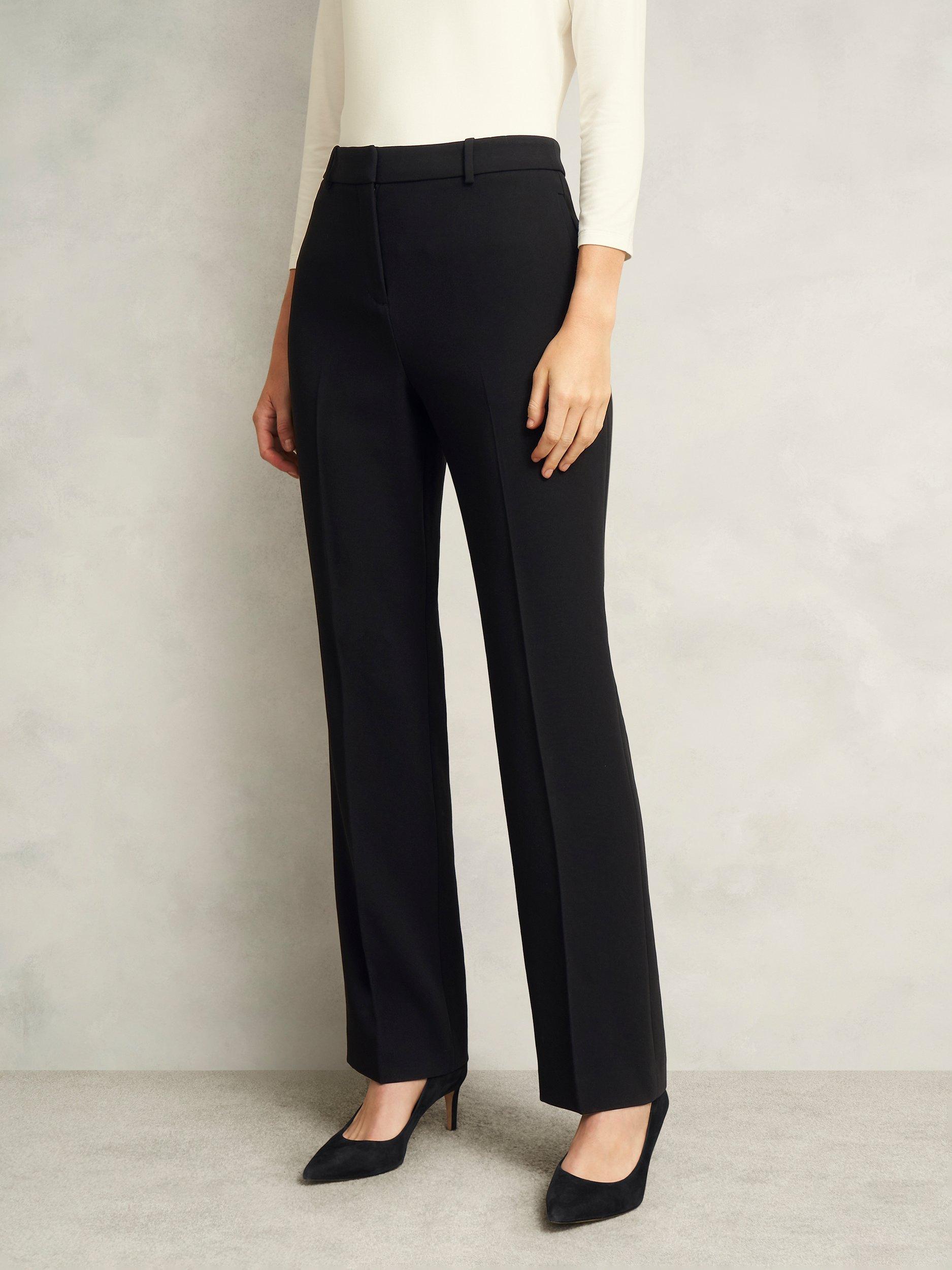 Product image 5 of 6, which shows Hobbs Rae Straight Tailored Trousers, Black, 10