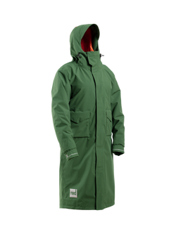 Red Unisex EVO Pro Slimline Waterproof Changing Robe Parka Jacket, Forest Green