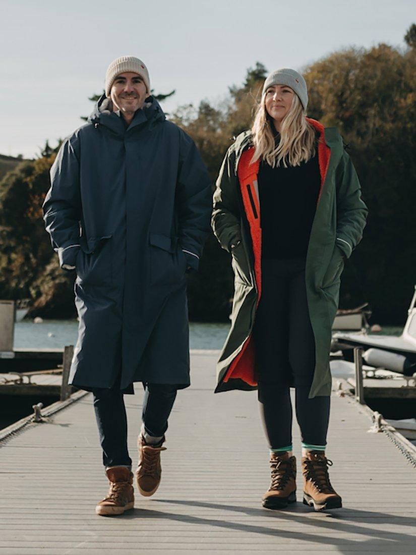 Product image 9 of 9, which shows Red Unisex EVO Pro Slimline Waterproof Changing Robe Parka Jacket, Forest Green, S