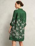Hobbs Marci Floral Tunic Dress, Green/Multi