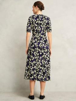 Hobbs Peyton Floral Jersey Dress, Navy/Multi - view 2, Navy/Multi
