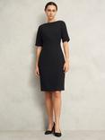 Hobbs Rae Crepe Shift Dress, Black