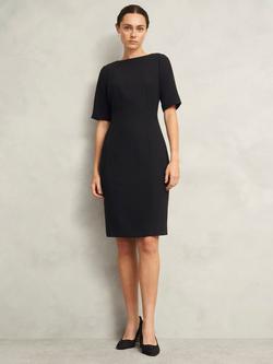 Hobbs Rae Crepe Shift Dress, Black, Black
