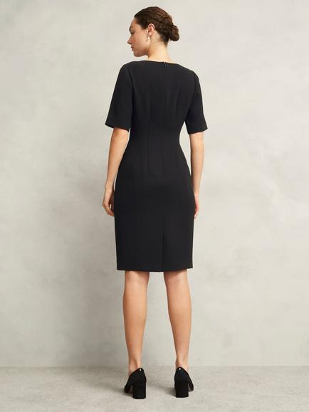 Hobbs Rae Crepe Shift Dress, Black - view 2, Black