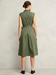 Hobbs Veronica Sleeveless Shirt Dress, Sage Green