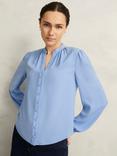 Hobbs Peony Pleat Detail Top, Maya Blue