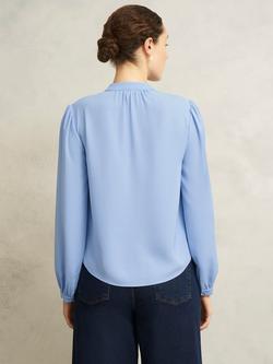 Hobbs Peony Pleat Detail Top - view 2, Maya Blue