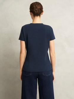 Hobbs Pixie Floral T-Shirt, Navy/Multi - view 2, Navy/Multi