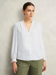Hobbs Rosalie Frill Trim Blouse, Ivory