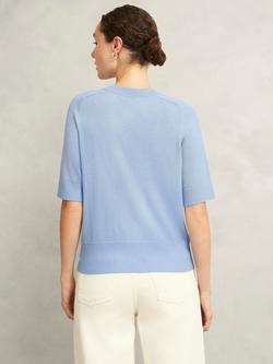 Hobbs Leena Short Sleeve Jumper - view 2, Maya Blue
