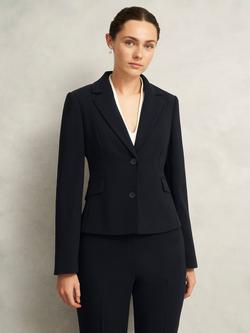 Hobbs Rae Crepe Blazer, Black, Black