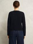 Hobbs Amber Crew Neck Button Up Cotton Knit Cardigan