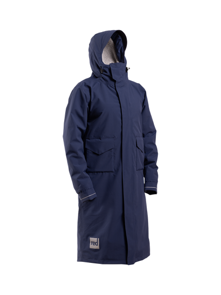 Red Unisex EVO Pro Slimline Waterproof Changing Robe Parka Jacket, Admiral Blue