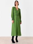 Whistles Frill Boho Midi Dress, Green