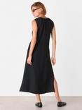 Whistles Sleeveless Midi Dres, Black