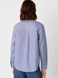 Whistles Relaxed Fit Stripe Shirt, Blue/White
