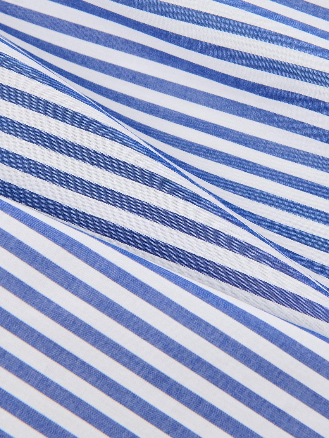 Product image 4 of 5, which shows Whistles Relaxed Fit Stripe Shirt, Blue/White, 6