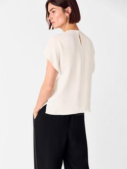 Whistles Crepe Top, Ivory - view 2, Ivory