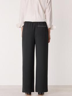 Whistles Crepe Stitch Detail Trousers, Black - view 2, Black