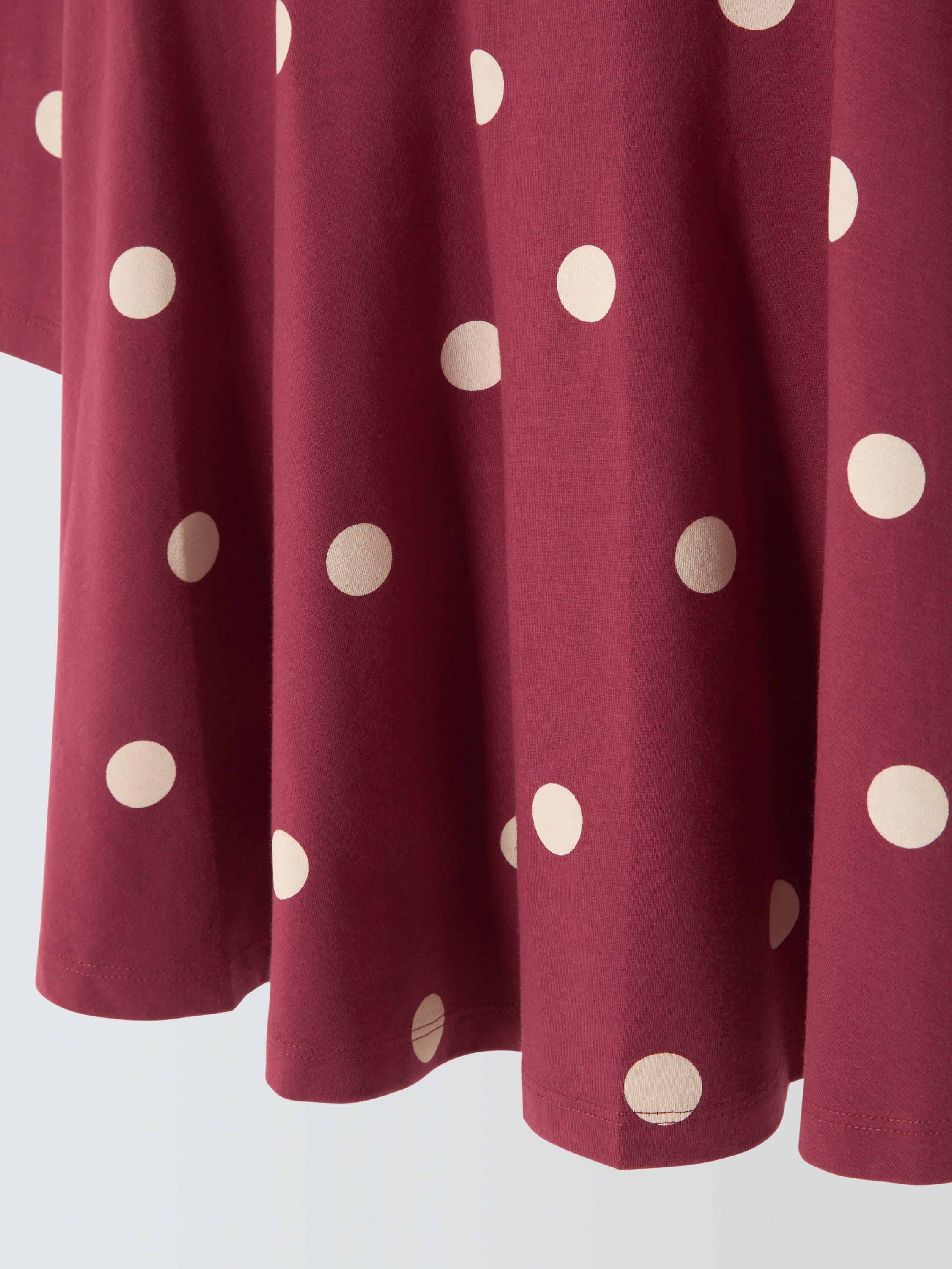 Product image 7 of 7, which shows John Lewis Kids' Polka Dot Jersey Dress, Multi, 3 years