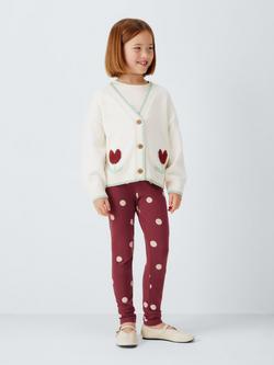 John Lewis Kids' Polka Dot Leggings, Multi - view 2, Multi