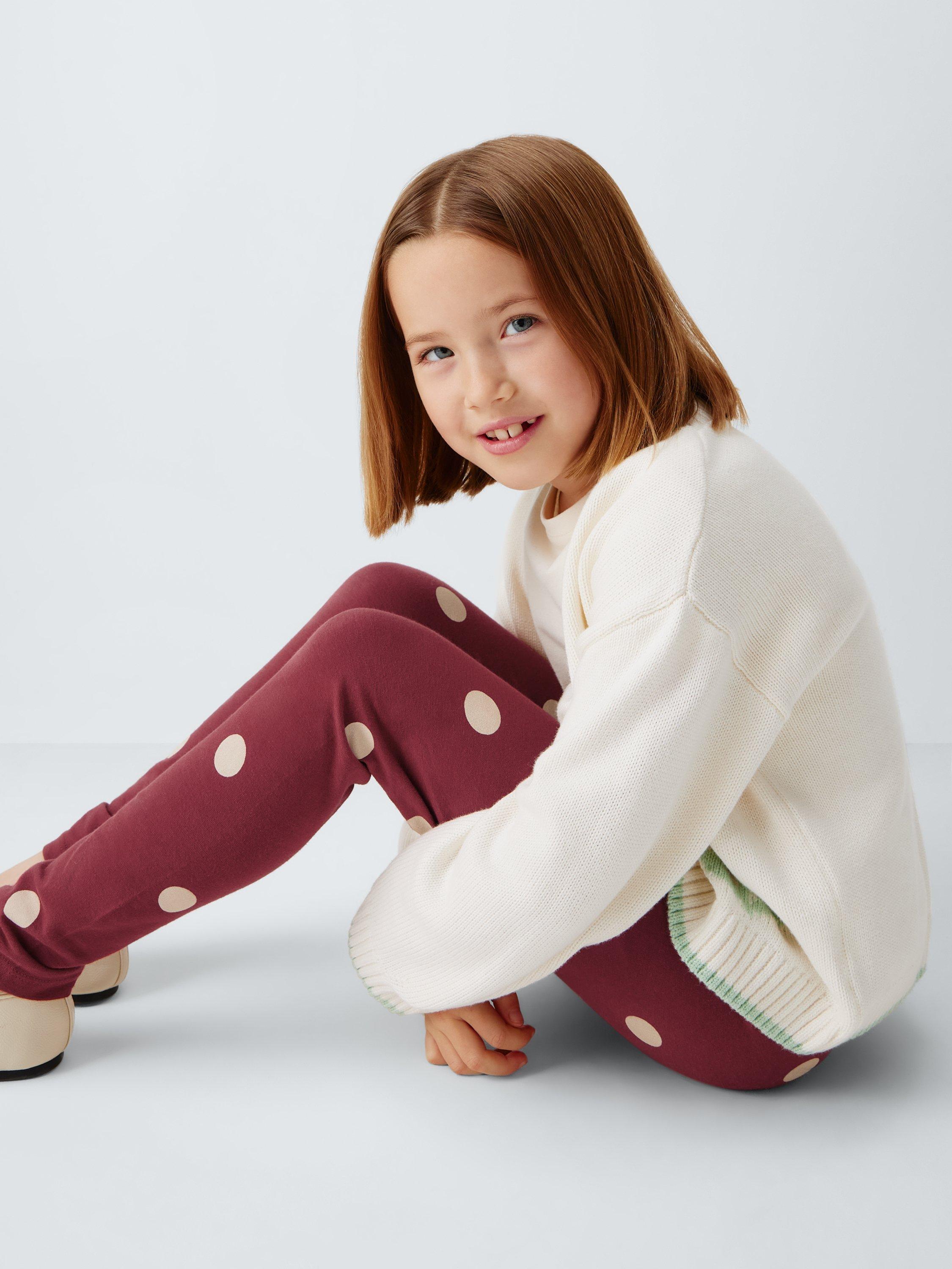 Product image 4 of 7, which shows John Lewis Kids' Polka Dot Leggings, Multi, 3 years