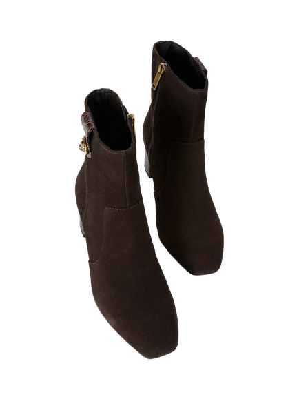 Kurt Geiger London Chelsea Trim Ankle Boots, Brown - view 2, Brown