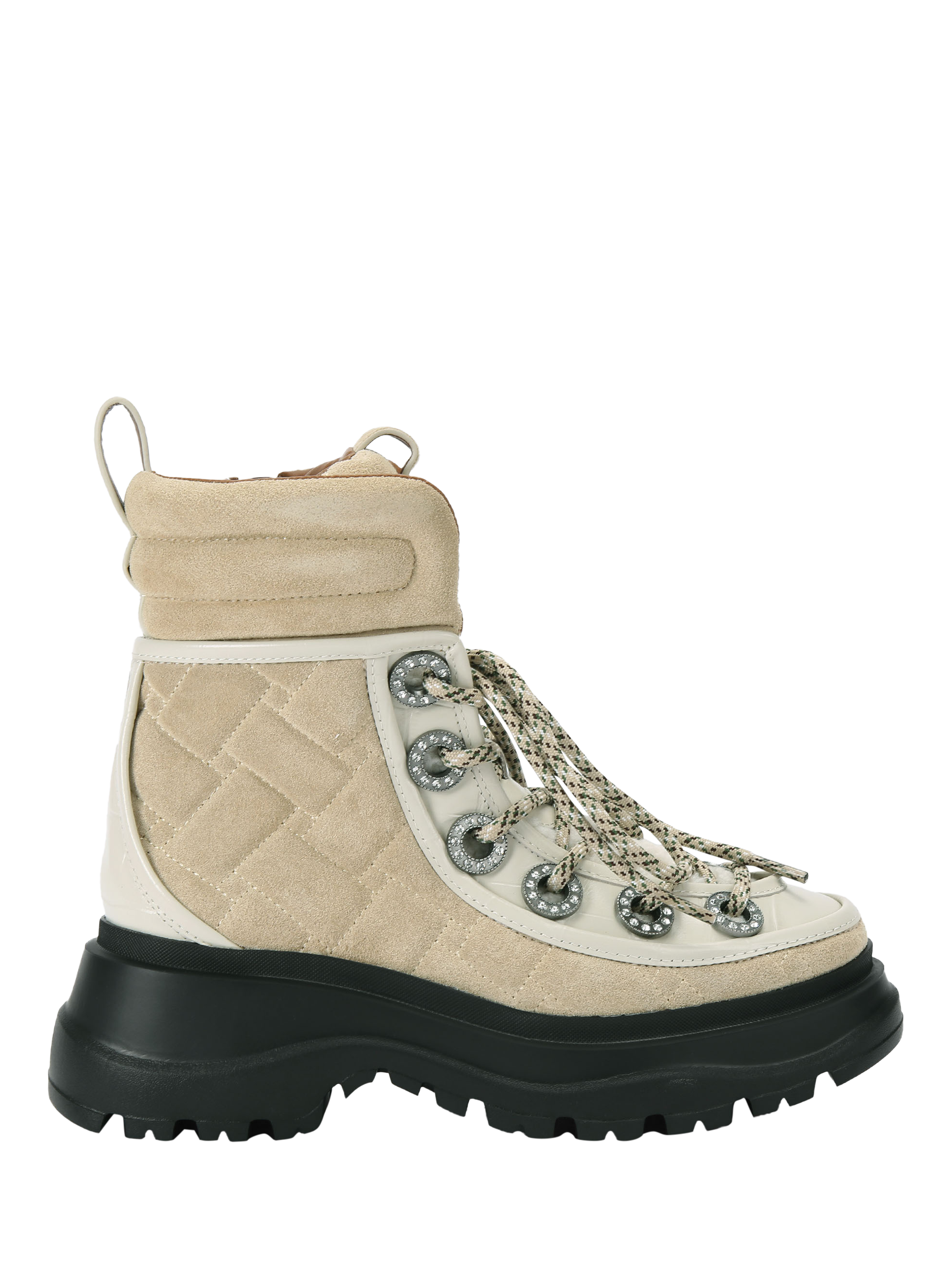Kurt Geiger London Kensington Hiker Leather Boots, Beige