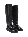 Kurt Geiger London Kurt Embellished Knee High Boots, Black