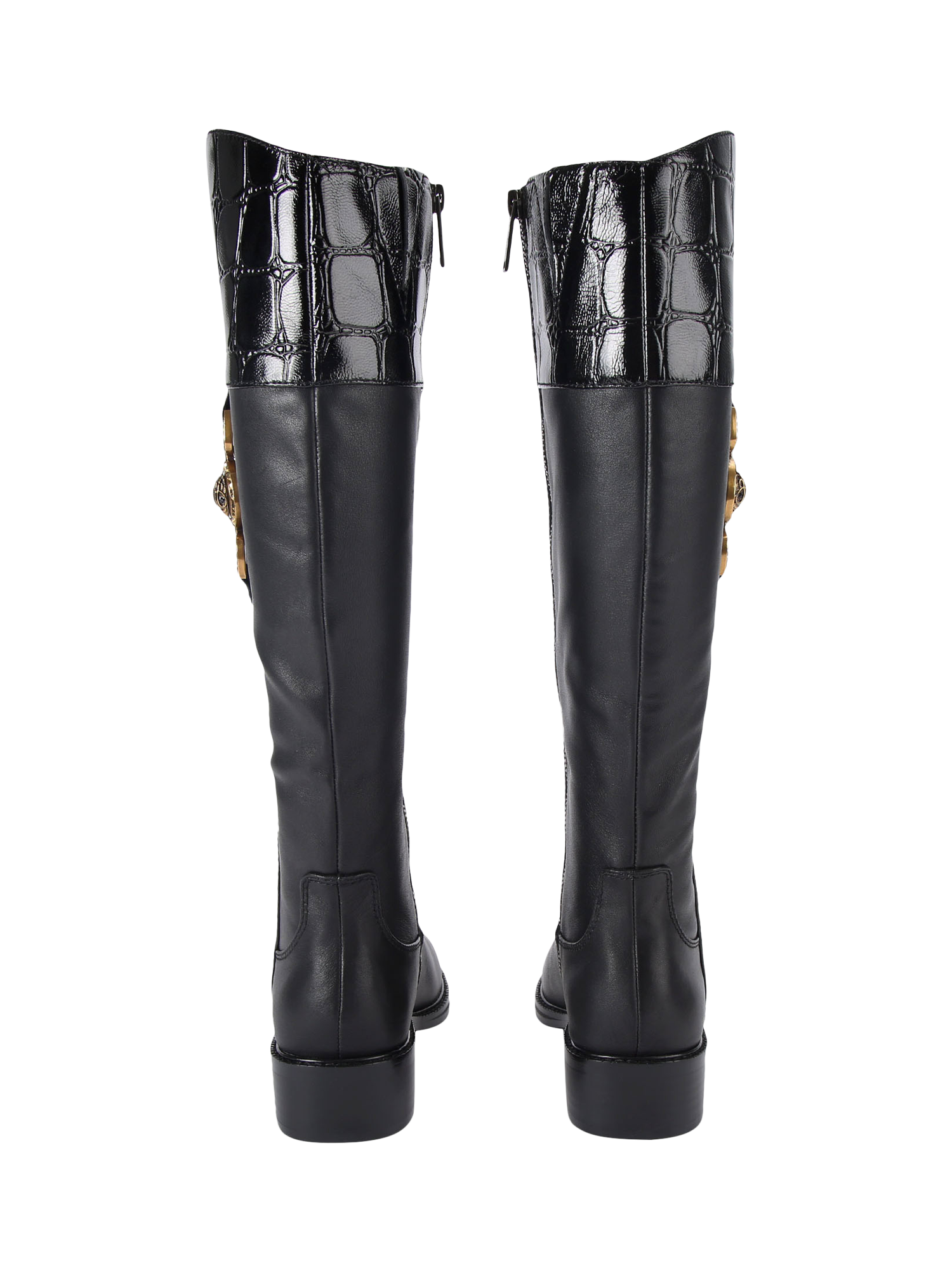Kurt Geiger London Mansion Leather Riding Boots, Black