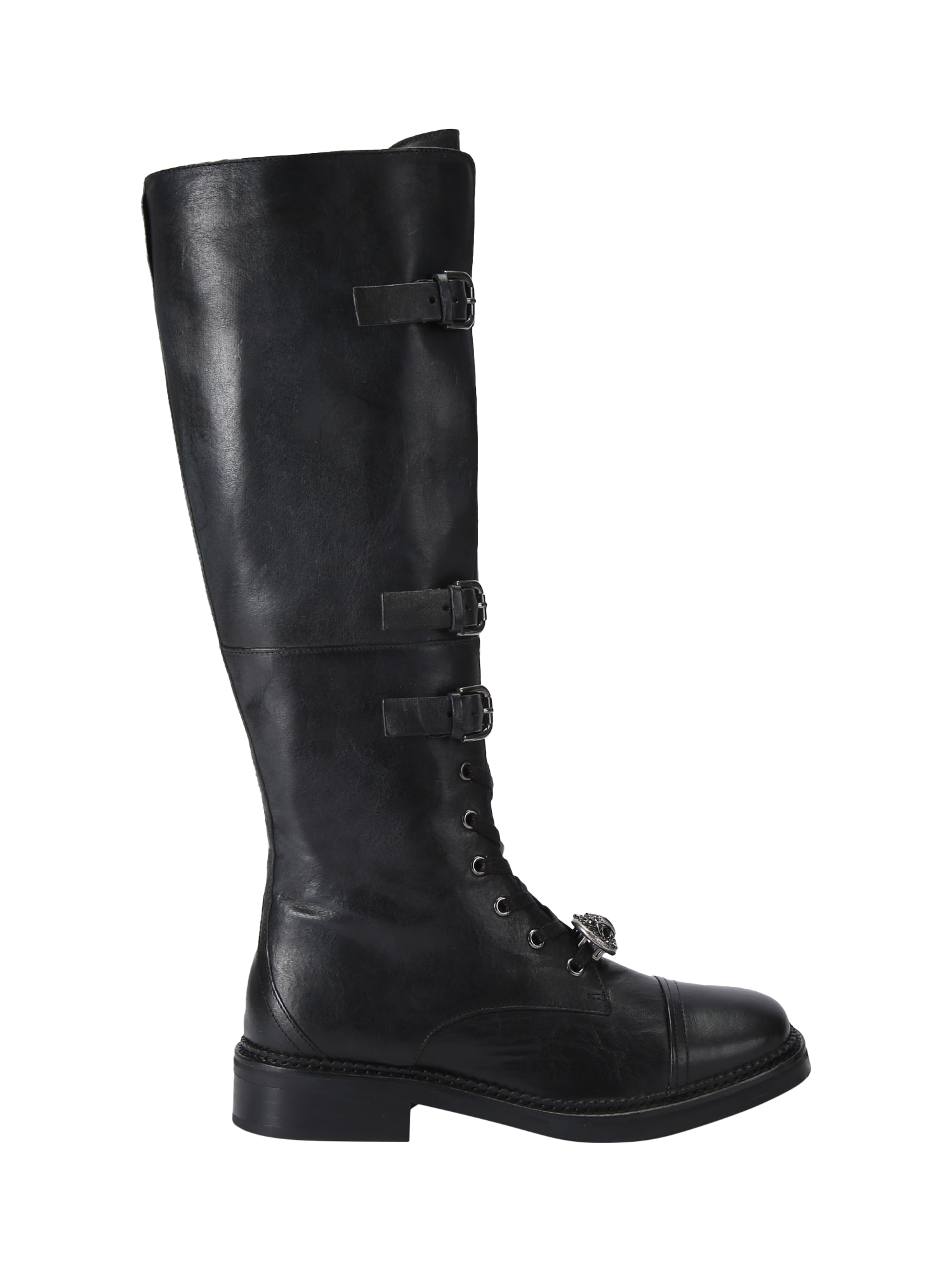 Product image 1 of 6, which shows Kurt Geiger London Monument Leather Boots, Black, 3