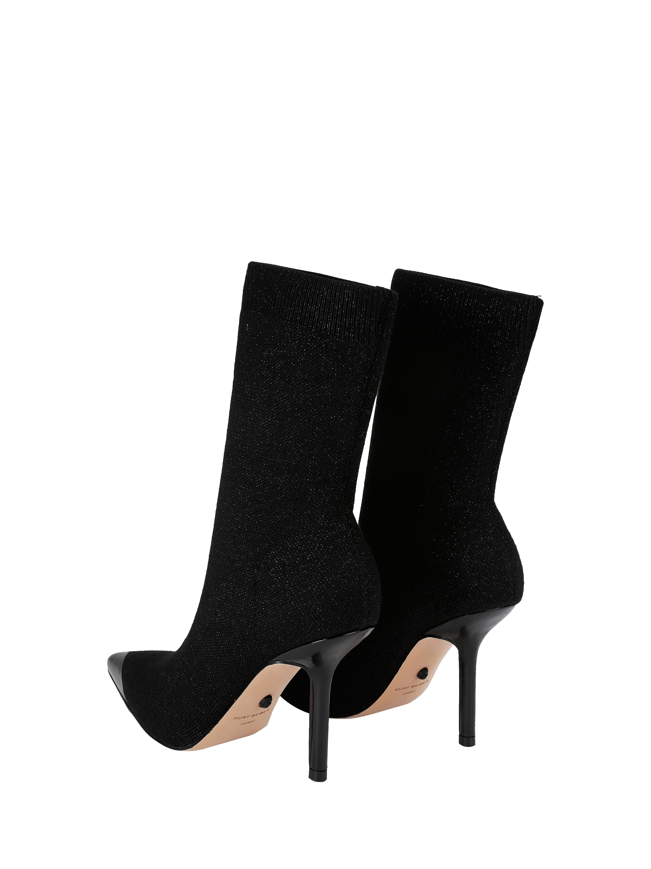 Product image 4 of 5, which shows Kurt Geiger London Regent Cap Point Toe Ankle Boots, Black, 3