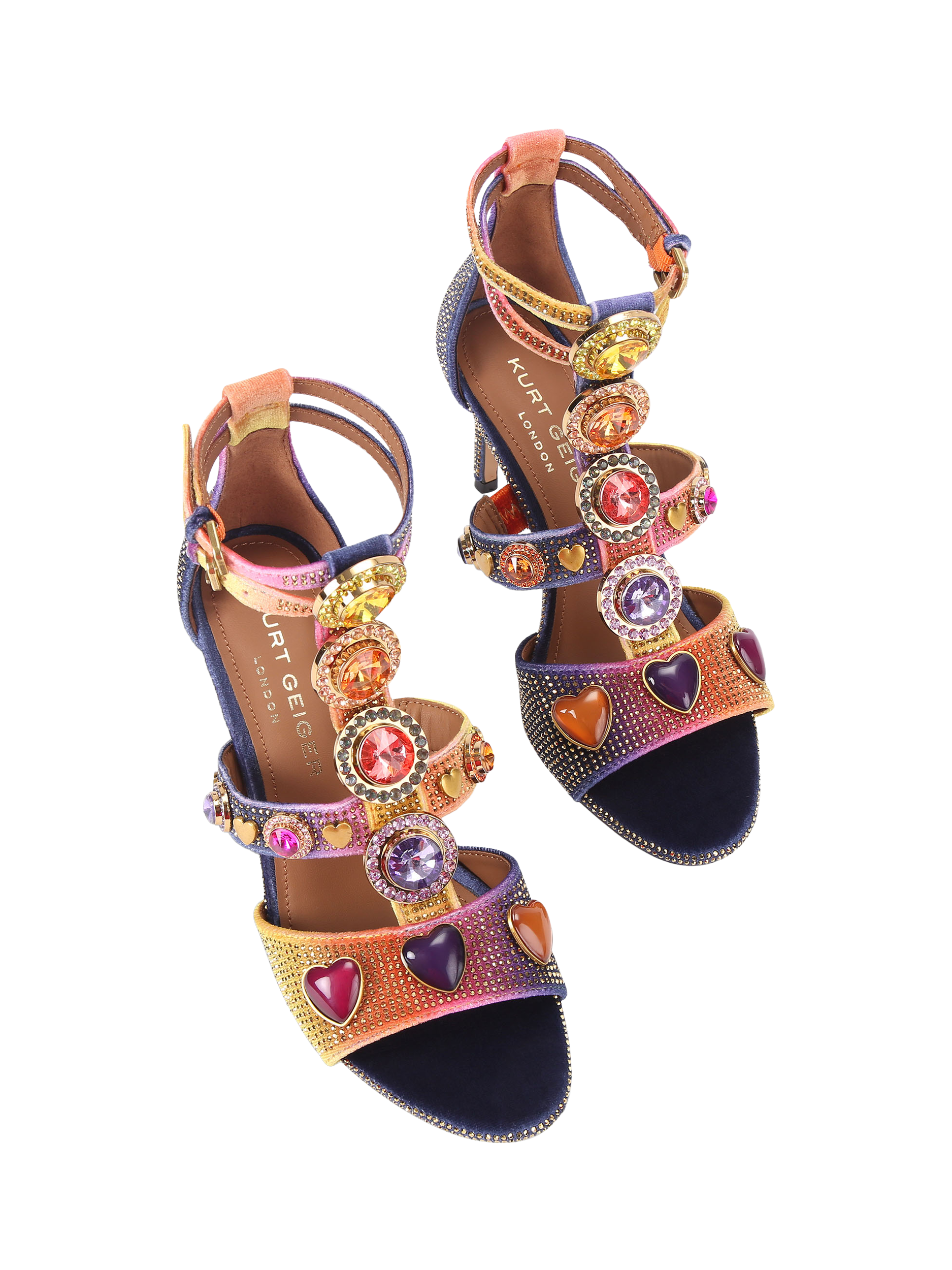 Product image 2 of 4, which shows Kurt Geiger London Gem High Gladiator Sandals, Multi, 3