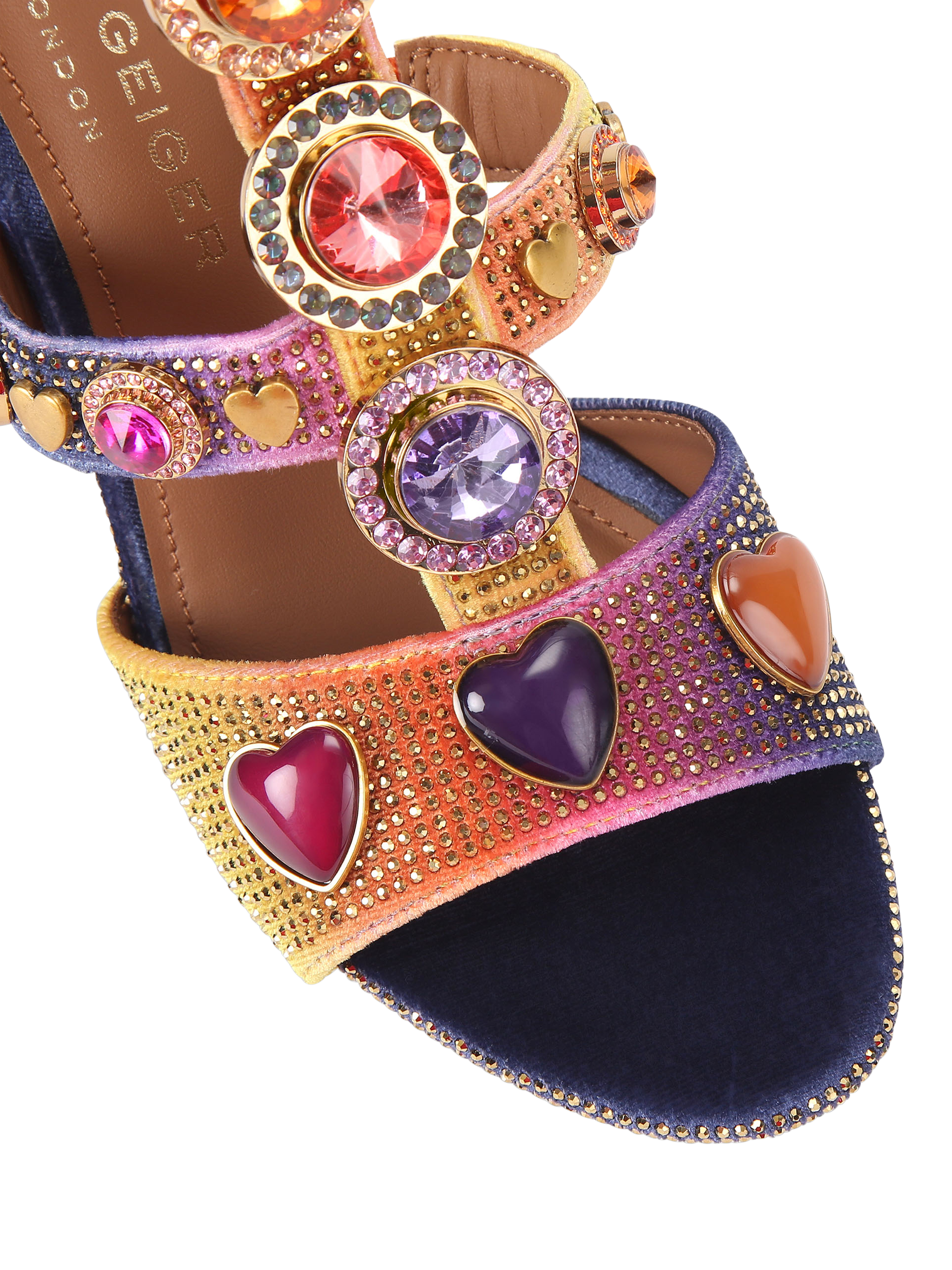 Product image 4 of 4, which shows Kurt Geiger London Gem High Gladiator Sandals, Multi, 3