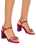 Kurt Geiger London Kensington Langley Gem Block Heel Sandals, Multi