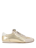 Kurt Geiger London Islington Metallic Leather Trainers, Gold Comb