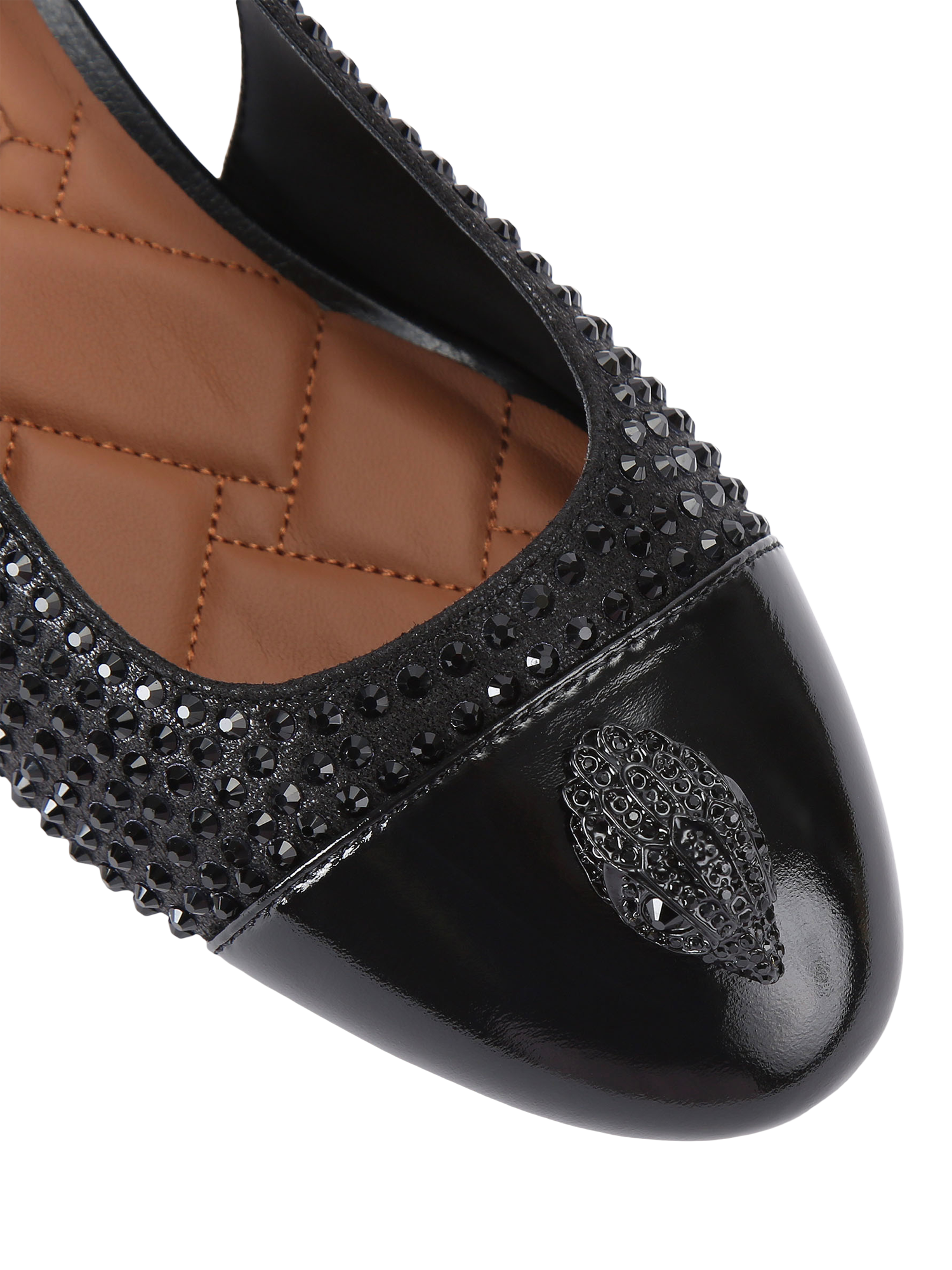 Product image 5 of 6, which shows Kurt Geiger London Sloane Slingback Courts, Black, 3