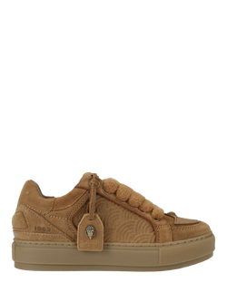 Kurt Geiger London Southbank Tag Suede Trainers, Camel, Camel
