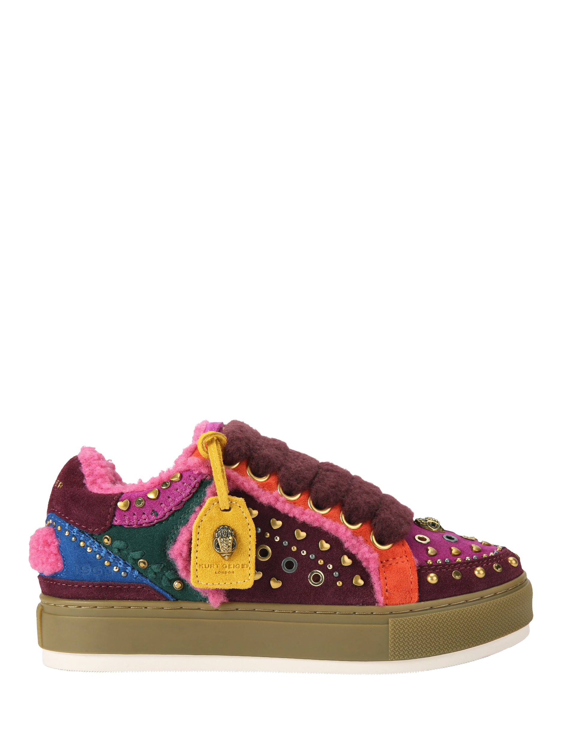 Product image 1 of 4, which shows Kurt Geiger London Southbank Tag Trainers, Multi, 3